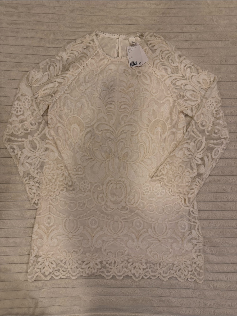 H&M Cream Lace Long-Sleeve Dress 🌻🌻🌻